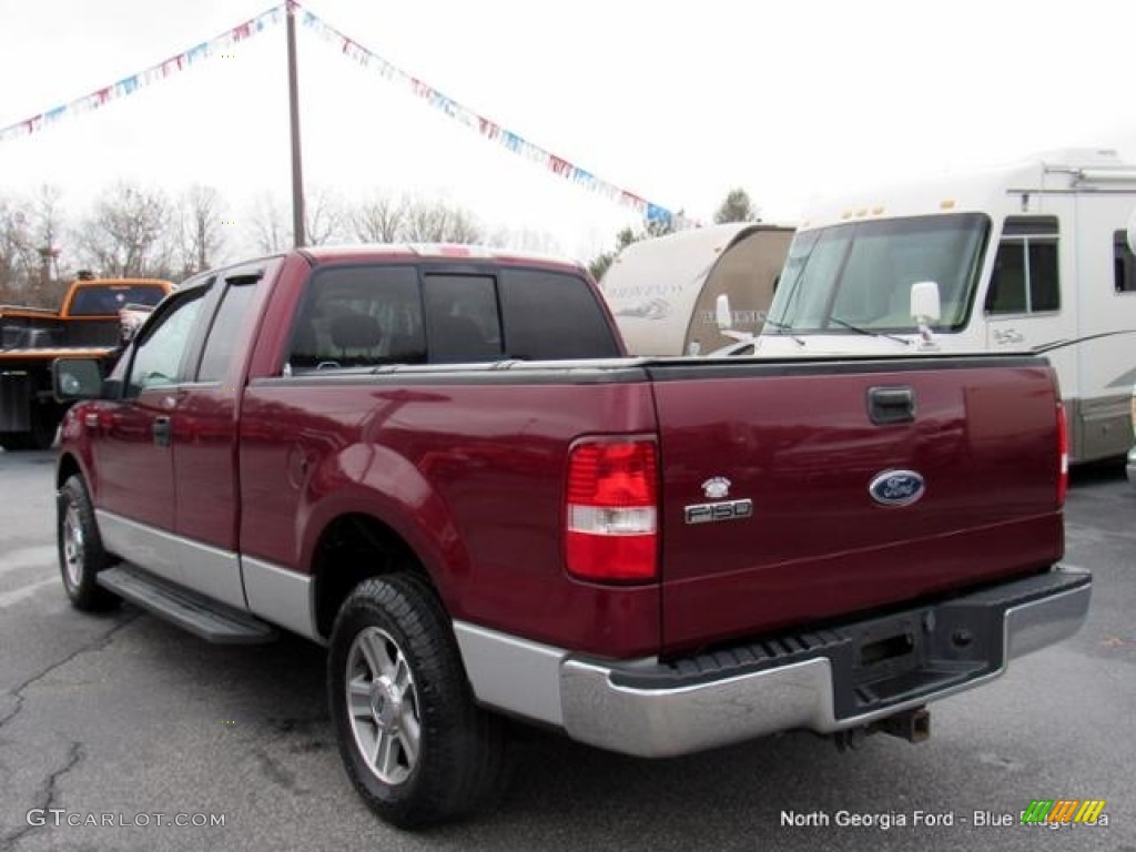 2005 F150 XLT SuperCab - Dark Copper Metallic / Tan photo #3