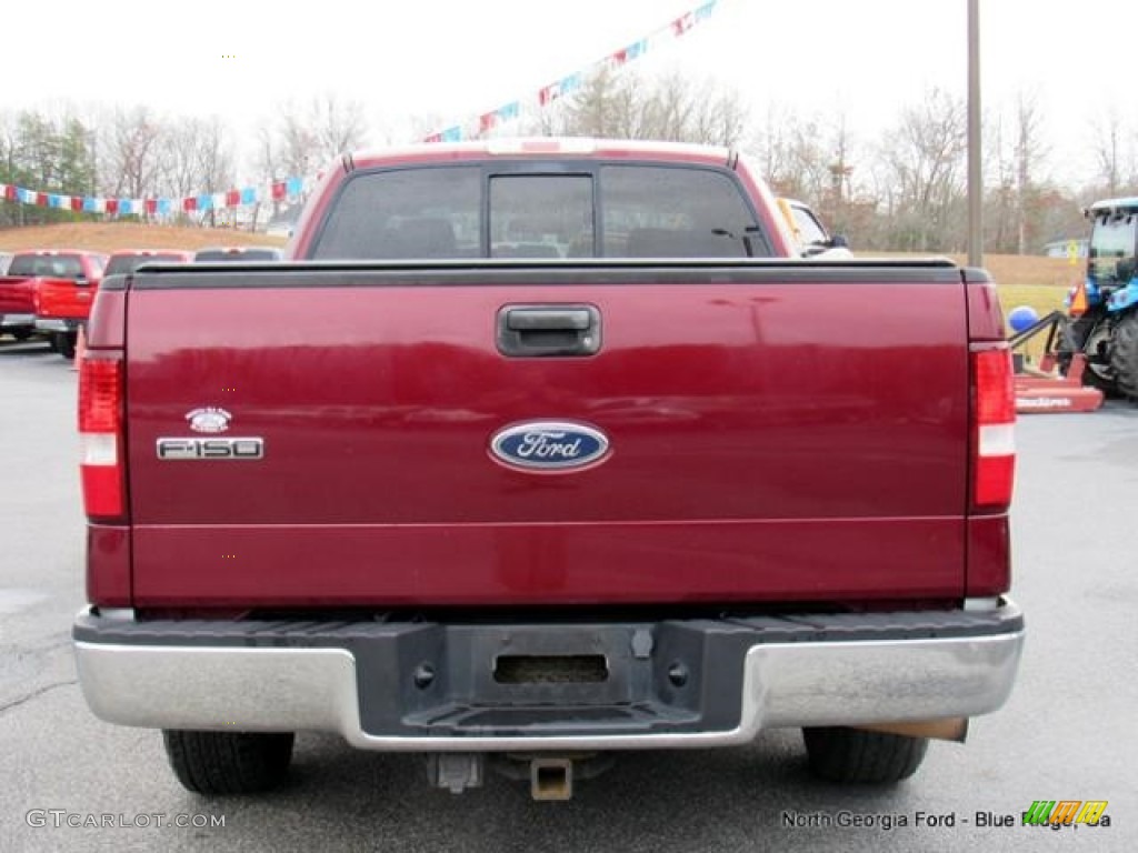 2005 F150 XLT SuperCab - Dark Copper Metallic / Tan photo #4