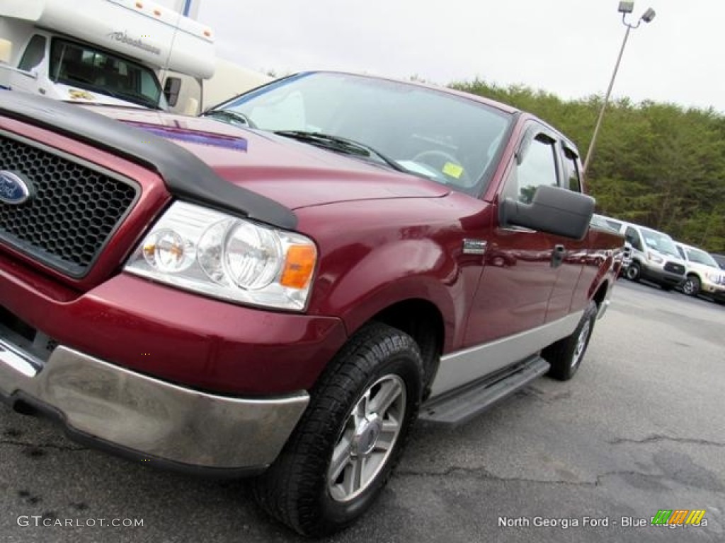 2005 F150 XLT SuperCab - Dark Copper Metallic / Tan photo #26