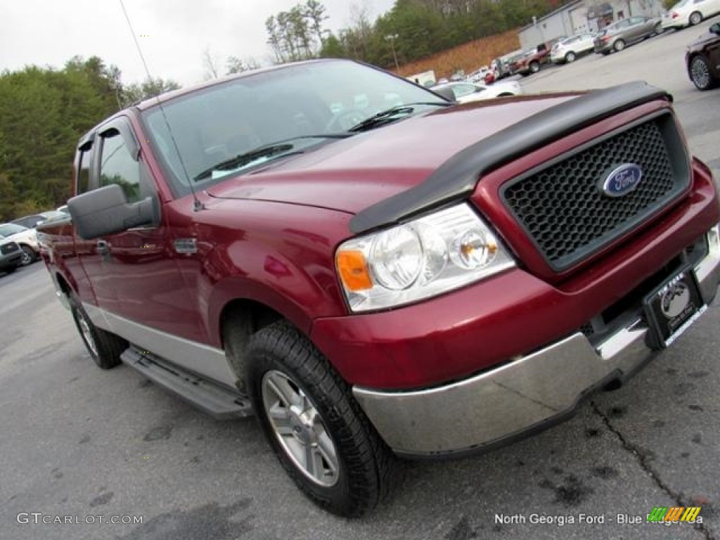 2005 F150 XLT SuperCab - Dark Copper Metallic / Tan photo #27