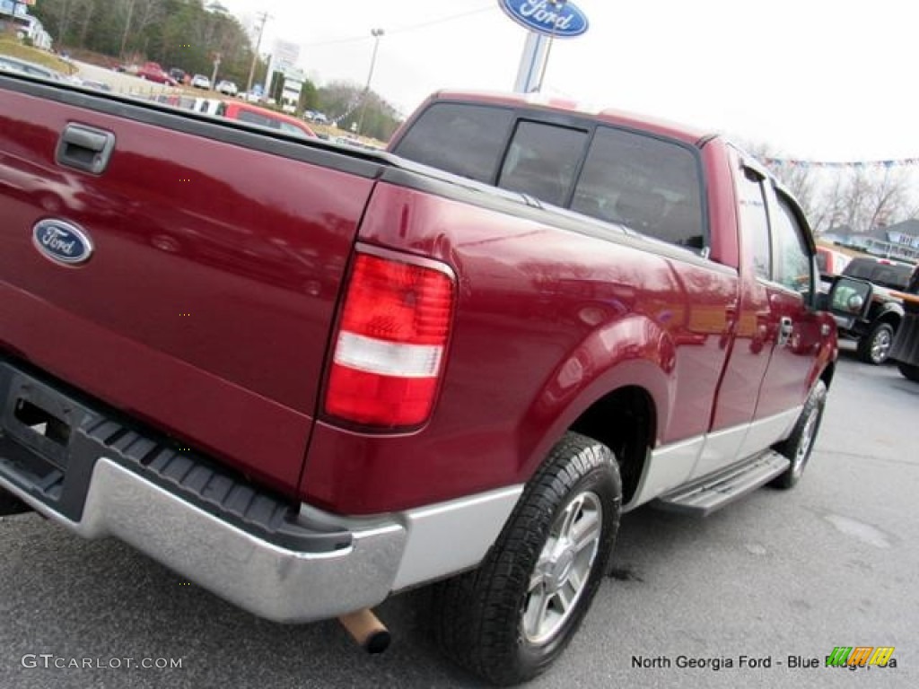 2005 F150 XLT SuperCab - Dark Copper Metallic / Tan photo #28