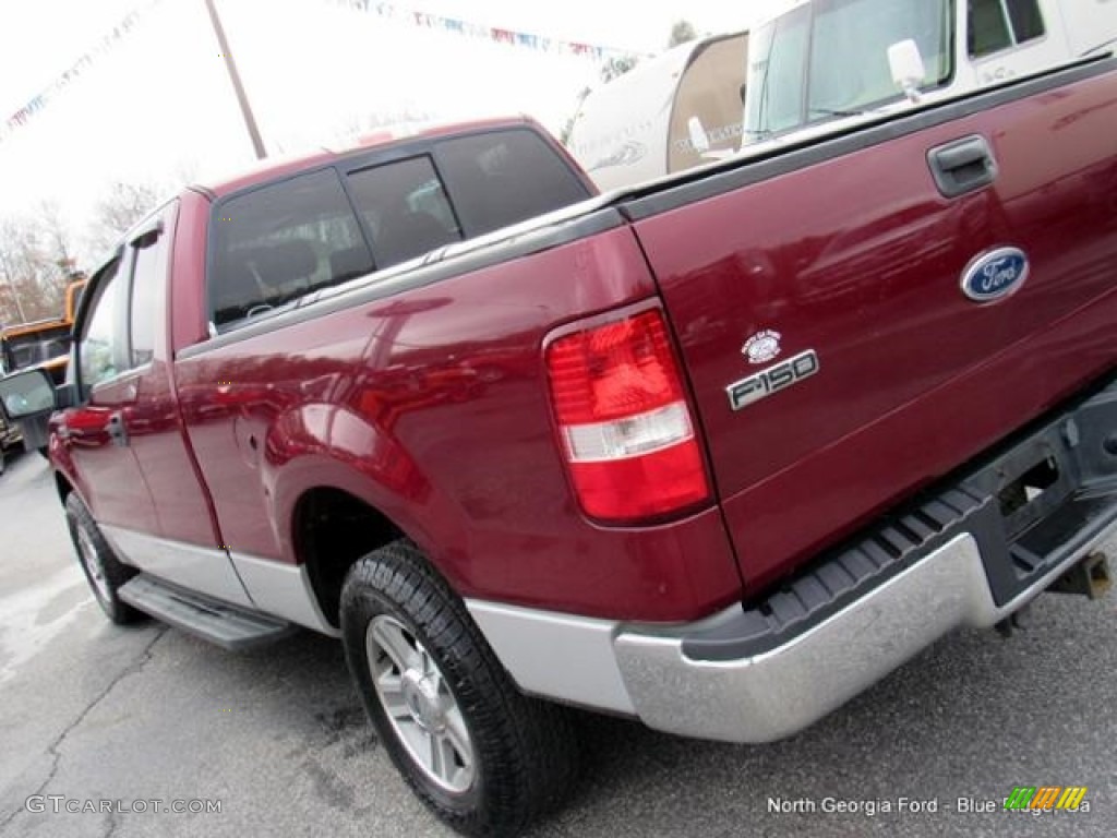 2005 F150 XLT SuperCab - Dark Copper Metallic / Tan photo #29