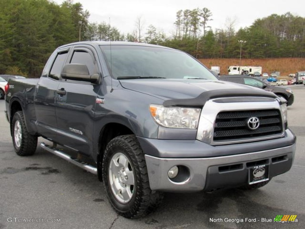 2007 Tundra SR5 Double Cab 4x4 - Blue Streak Metallic / Graphite Gray photo #7