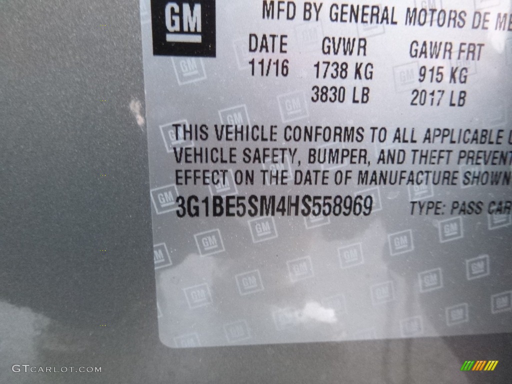 2017 Cruze LT - Pepperdust Metallic / Jet Black photo #15