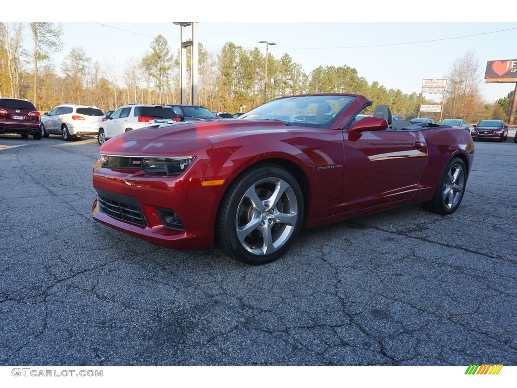2015 Camaro SS Convertible - Crystal Red Tintcoat / Gray photo #3