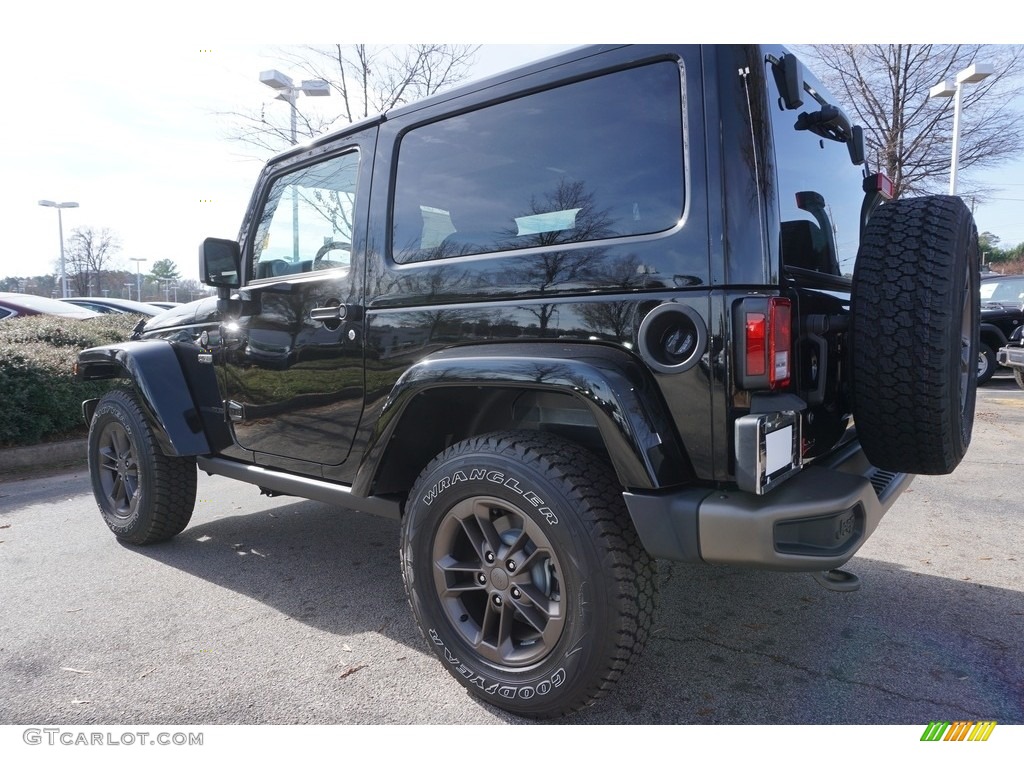 2017 Wrangler 75th Anniversary Edition 4x4 - Black / Black/Dark Saddle photo #2