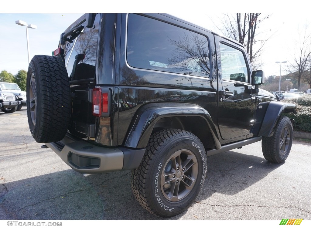 2017 Wrangler 75th Anniversary Edition 4x4 - Black / Black/Dark Saddle photo #3