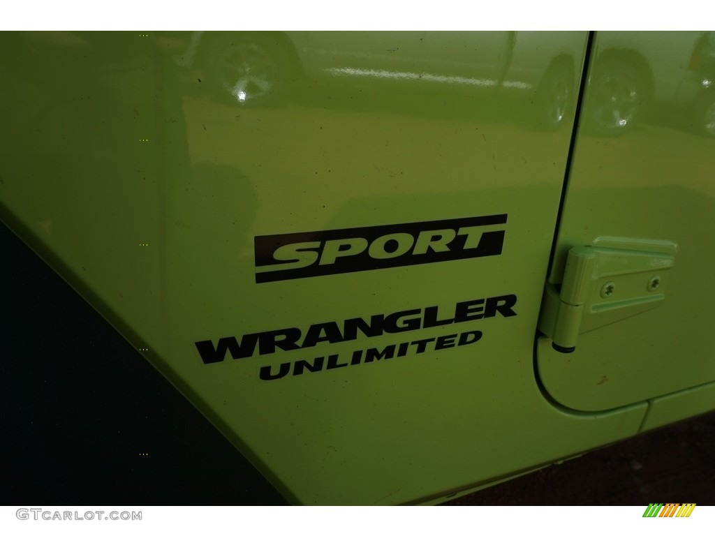 2017 Wrangler Unlimited Sport 4x4 - Hypergreen / Black photo #6