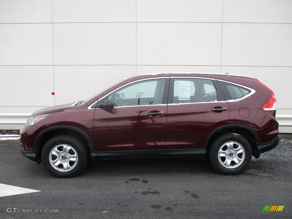 2014 CR-V LX AWD - Basque Red Pearl II / Gray photo #2