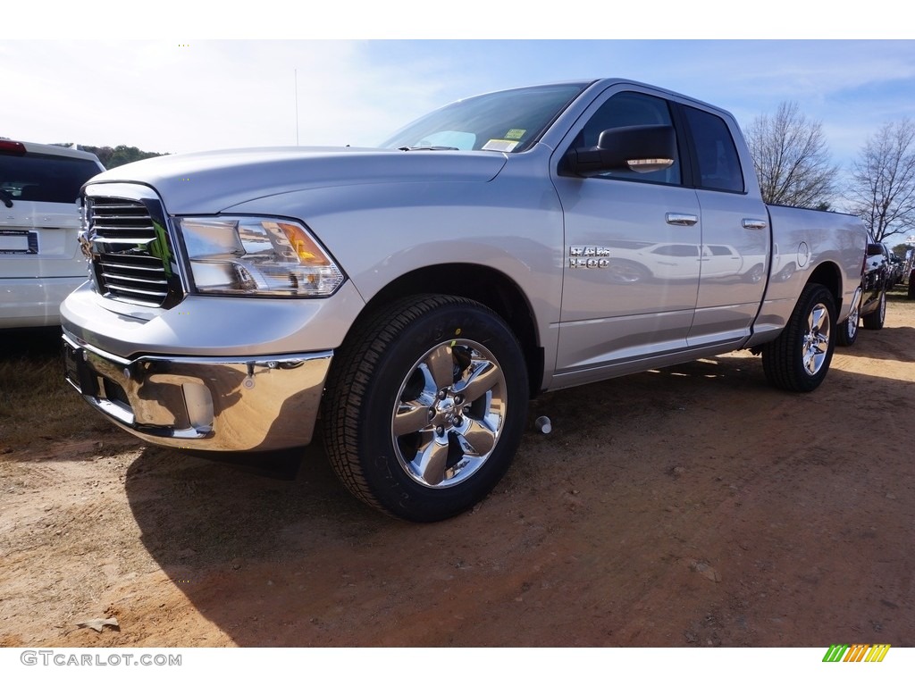 2017 1500 Big Horn Quad Cab - Bright Silver Metallic / Black/Diesel Gray photo #1