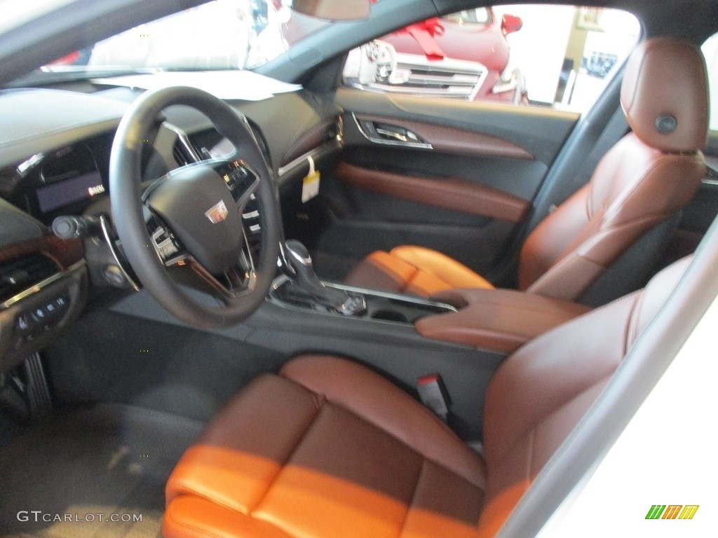 Kona Brown w/Jet Black Accents Interior 2017 Cadillac ATS Premium Perfomance Photo #117605589