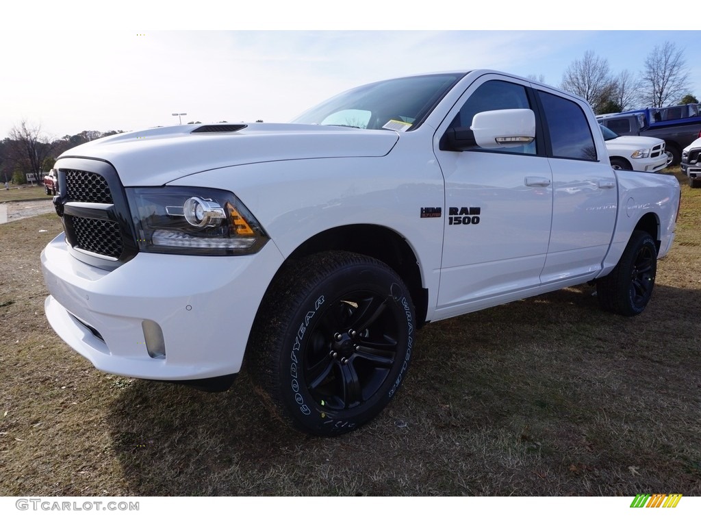 2017 1500 Sport Crew Cab 4x4 - Bright White / Black photo #1