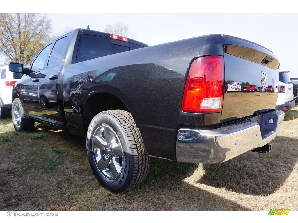 2017 1500 Big Horn Quad Cab - Brilliant Black Crystal Pearl / Black/Diesel Gray photo #2