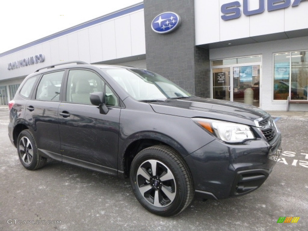 2017 Forester 2.5i - Dark Gray Metallic / Gray photo #1