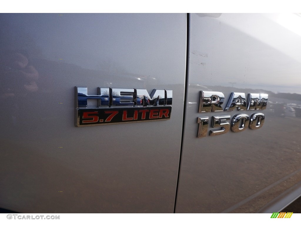 2017 1500 Big Horn Quad Cab - Bright Silver Metallic / Black/Diesel Gray photo #6