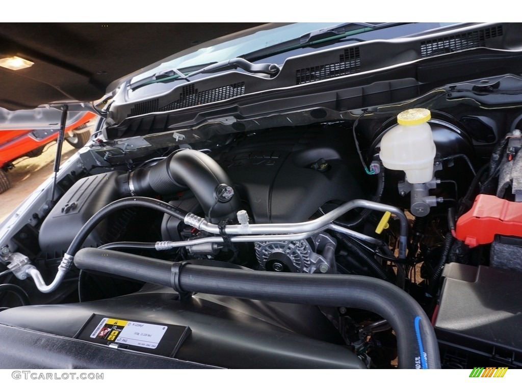 2017 1500 Big Horn Quad Cab - Bright Silver Metallic / Black/Diesel Gray photo #9