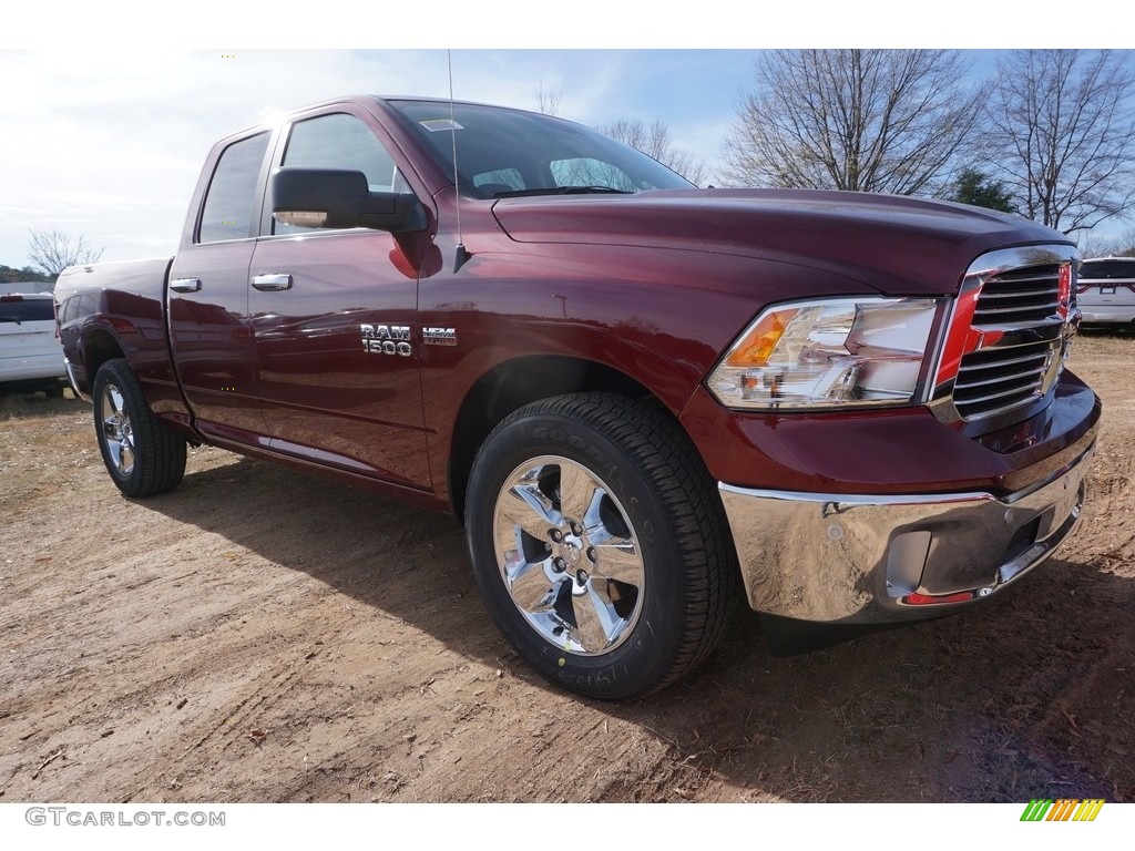 2017 1500 Big Horn Quad Cab - Delmonico Red Pearl / Black/Diesel Gray photo #4