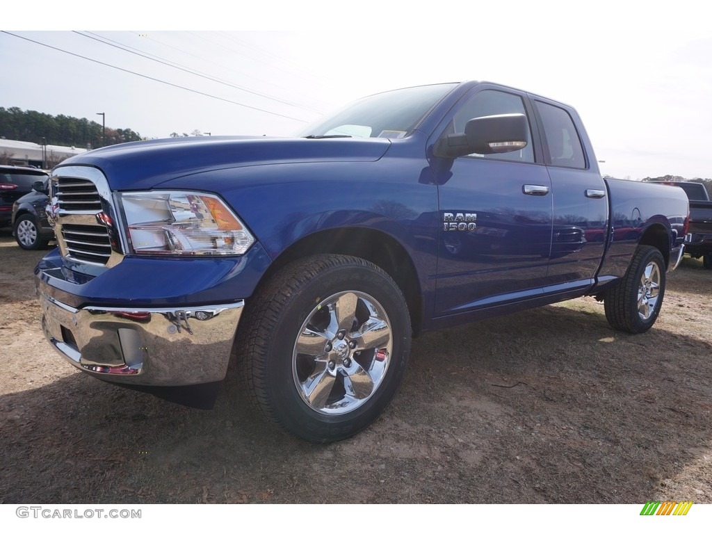 2017 1500 Big Horn Quad Cab - Blue Streak Pearl / Black/Diesel Gray photo #1