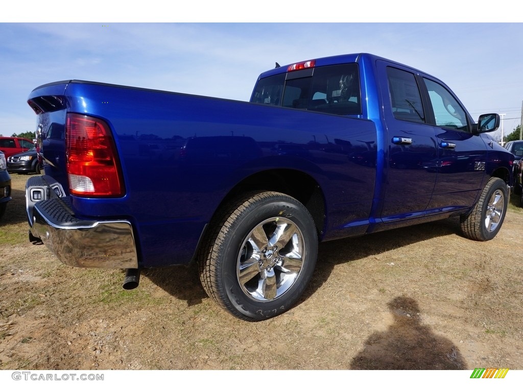 2017 1500 Big Horn Quad Cab - Blue Streak Pearl / Black/Diesel Gray photo #3