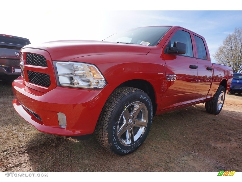 2017 1500 Express Quad Cab - Flame Red / Black/Diesel Gray photo #1