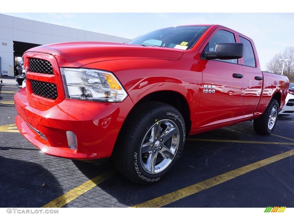 2017 1500 Express Quad Cab - Flame Red / Black/Diesel Gray photo #1