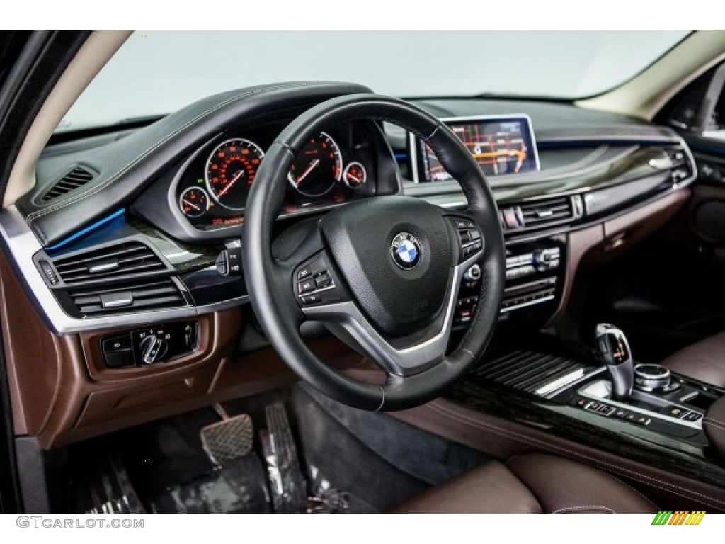 2014 BMW X5 xDrive35i Mocha Dashboard Photo #117608238