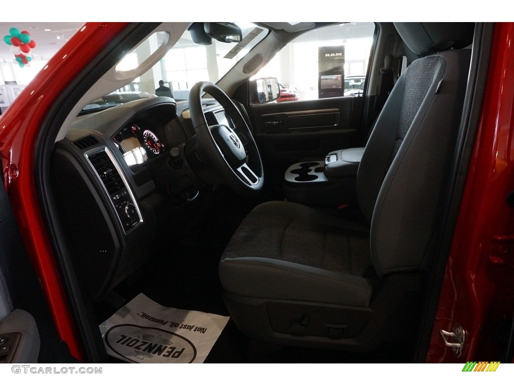 2017 1500 Big Horn Quad Cab 4x4 - Flame Red / Black/Diesel Gray photo #7