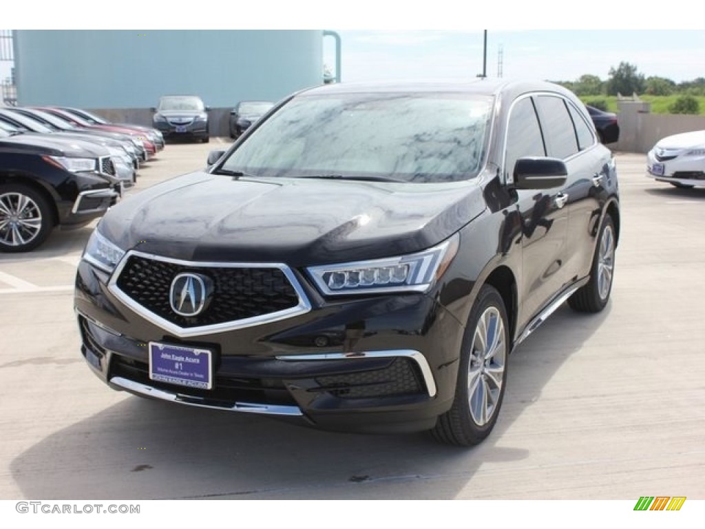 2017 MDX Technology - Crystal Black Pearl / Parchment photo #3