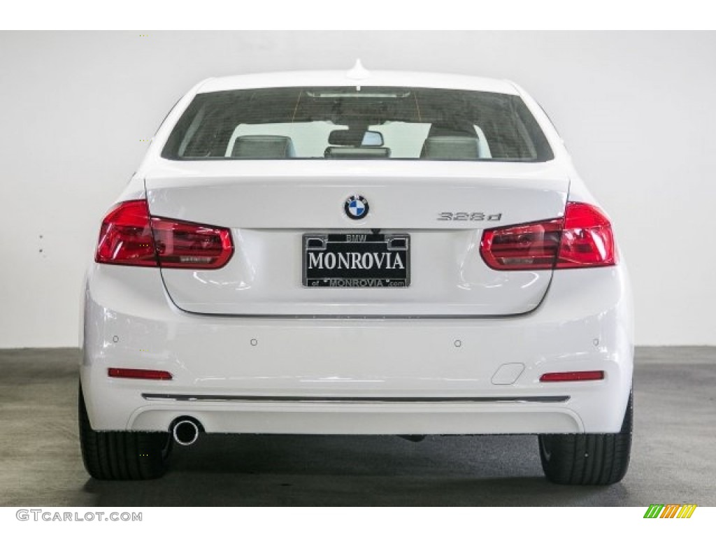 2017 3 Series 328d Sedan - Alpine White / Black photo #4
