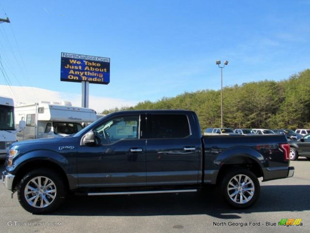 2017 F150 XLT SuperCrew 4x4 - Blue Jeans / Earth Gray photo #2