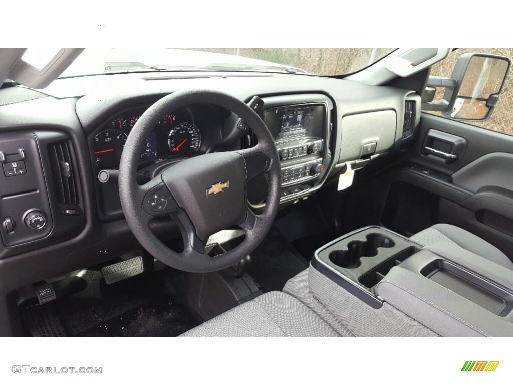 Dark Ash/Jet Black Interior 2017 Chevrolet Silverado 3500HD Work Truck Double Cab 4x4 Photo #117623178