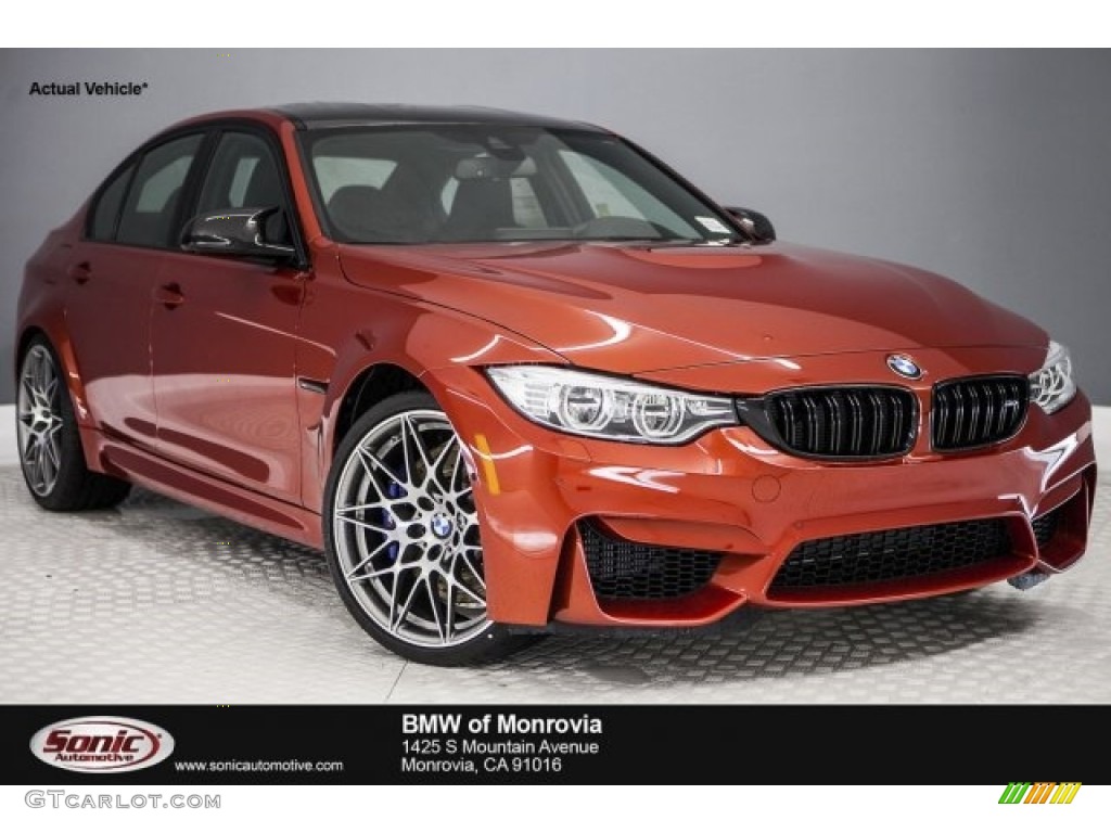 2017 M3 Sedan - Sakhir Orange II Metallic / Black photo #1
