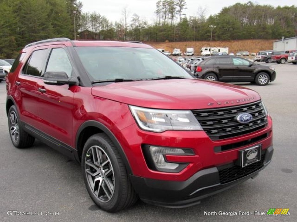 2017 Explorer Sport 4WD - Ruby Red / Ebony Black photo #7