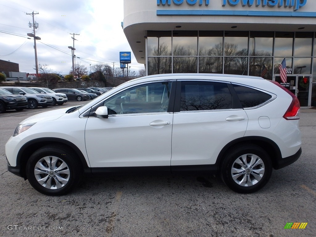 2014 CR-V EX-L AWD - White Diamond Pearl / Black photo #2