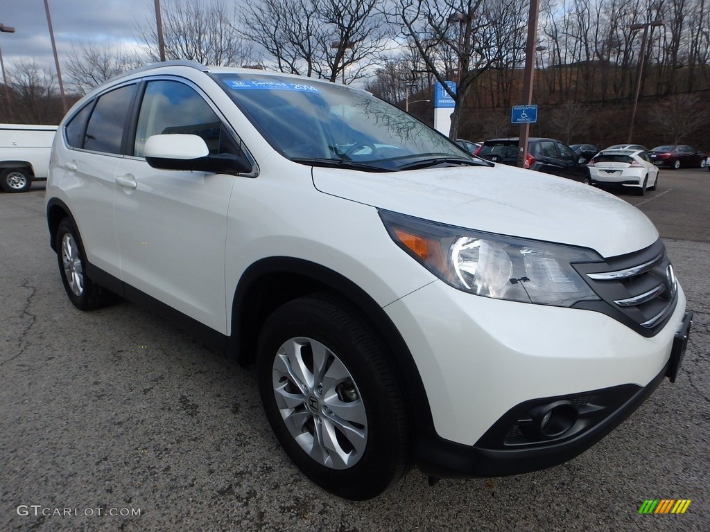 2014 CR-V EX-L AWD - White Diamond Pearl / Black photo #8