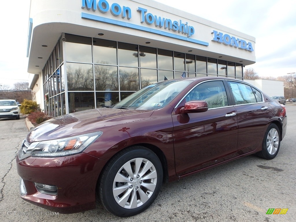 2014 Accord EX-L Sedan - Basque Red Pearl II / Ivory photo #1
