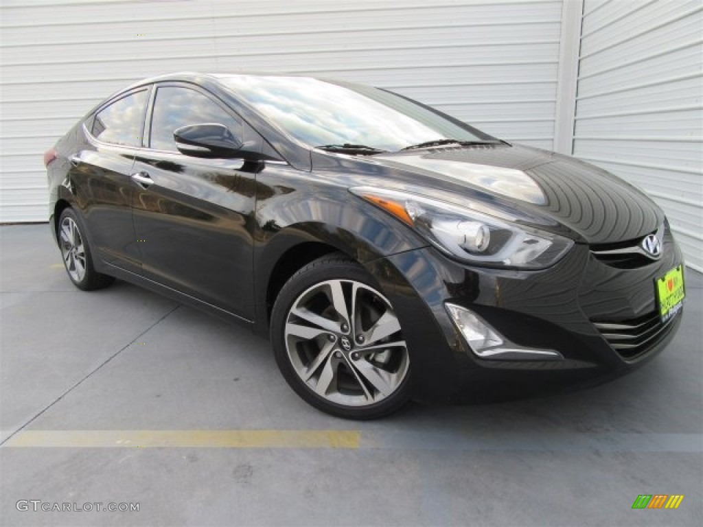 2014 Elantra Limited Sedan - Black / Black photo #1