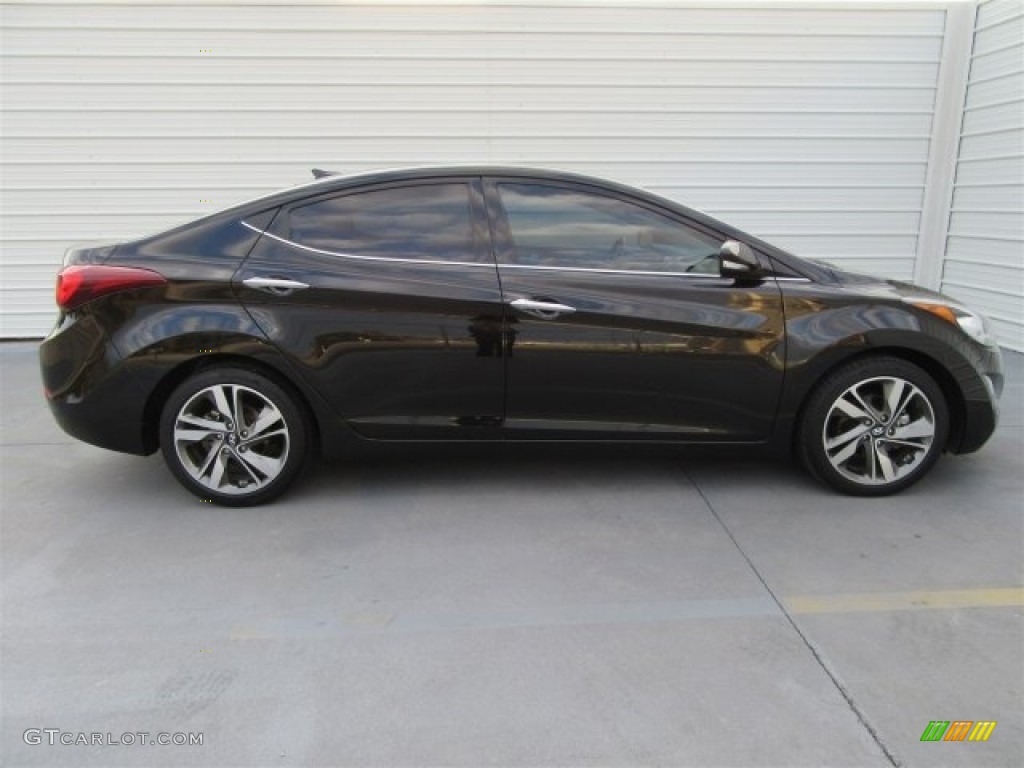2014 Elantra Limited Sedan - Black / Black photo #4