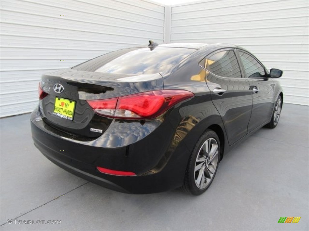 2014 Elantra Limited Sedan - Black / Black photo #7