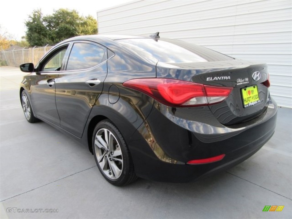 2014 Elantra Limited Sedan - Black / Black photo #9