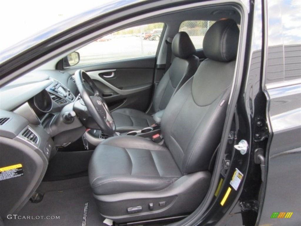 2014 Elantra Limited Sedan - Black / Black photo #15