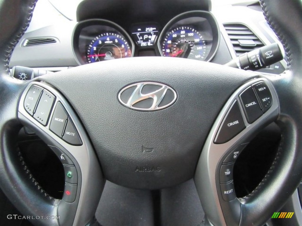 2014 Elantra Limited Sedan - Black / Black photo #30