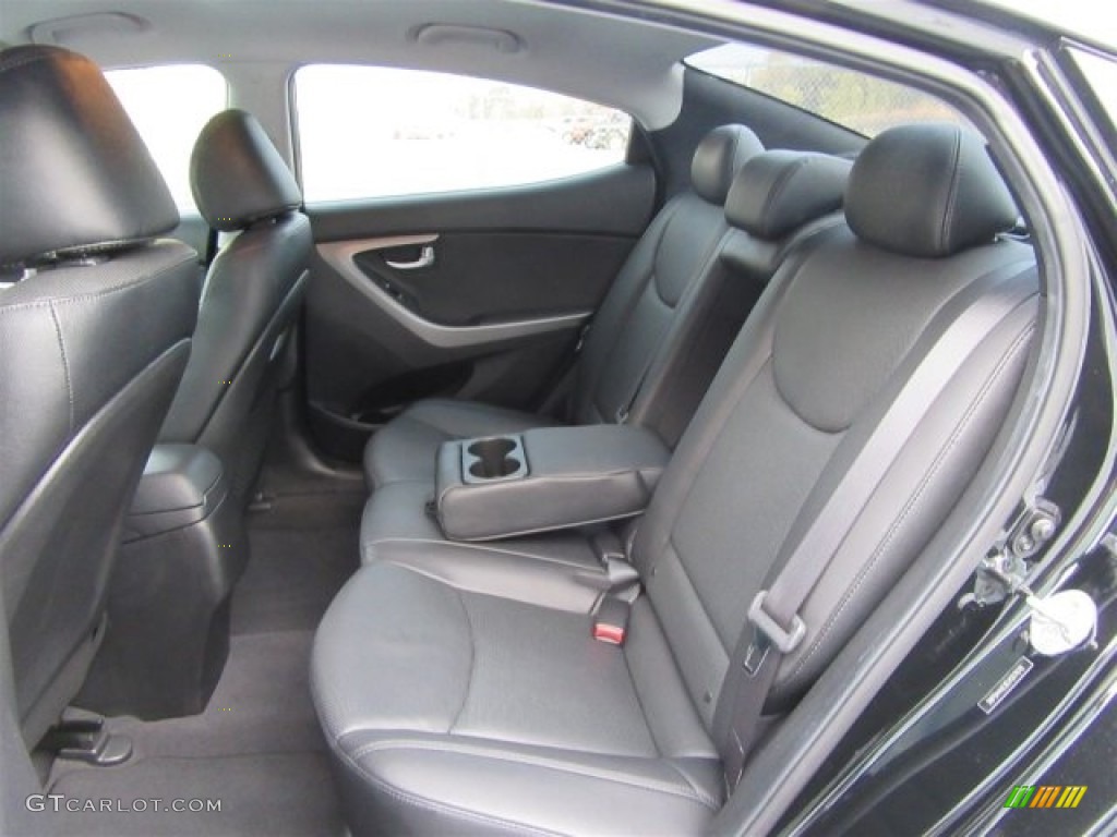 2014 Elantra Limited Sedan - Black / Black photo #37