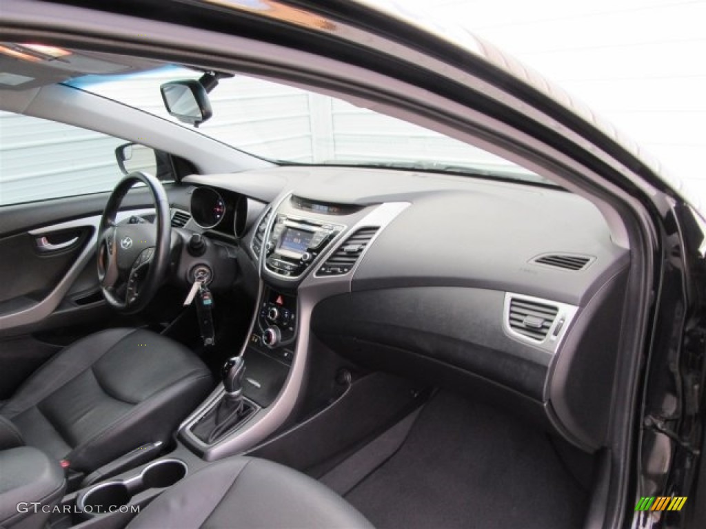 2014 Elantra Limited Sedan - Black / Black photo #43