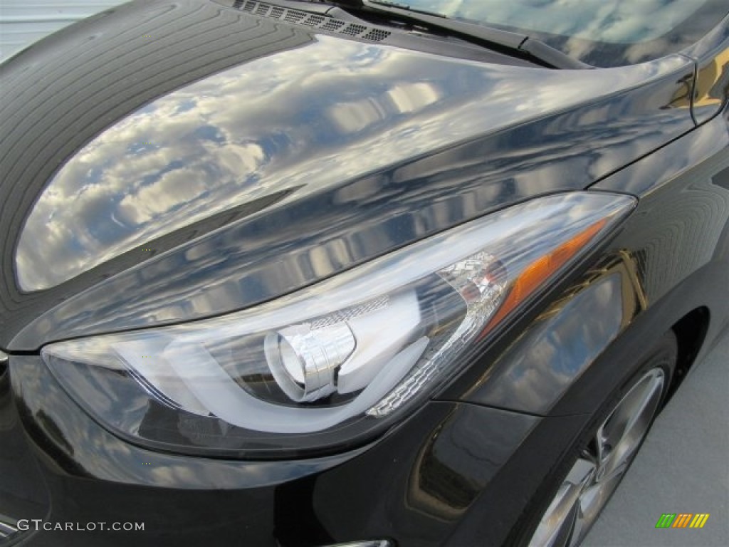 2014 Elantra Limited Sedan - Black / Black photo #45