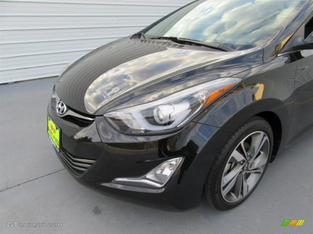 2014 Elantra Limited Sedan - Black / Black photo #46