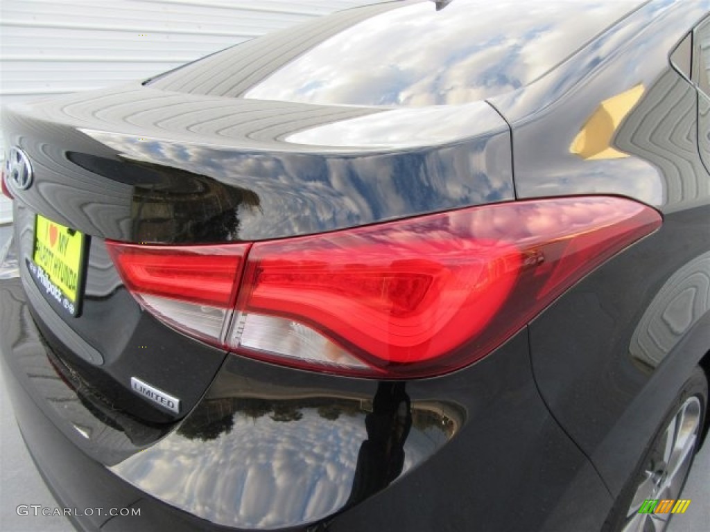 2014 Elantra Limited Sedan - Black / Black photo #47