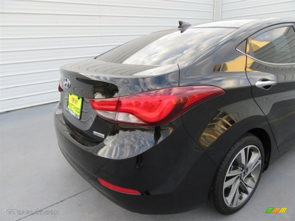 2014 Elantra Limited Sedan - Black / Black photo #48