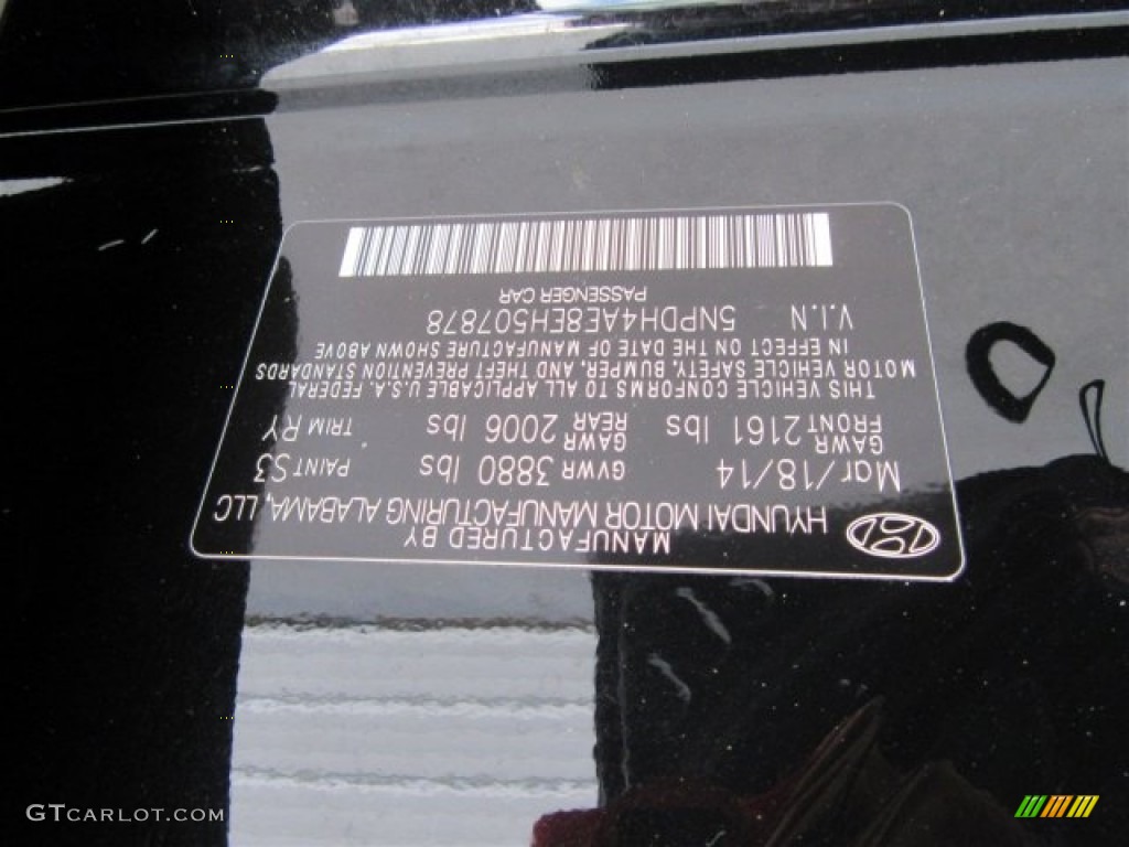 2014 Elantra Limited Sedan - Black / Black photo #52