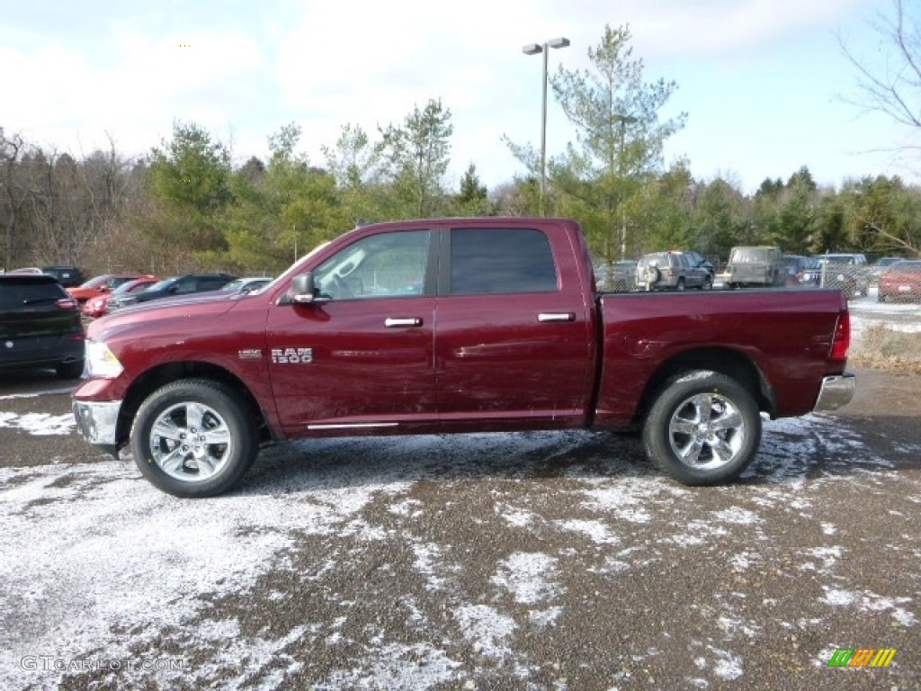 2017 1500 Big Horn Crew Cab 4x4 - Delmonico Red Pearl / Black/Diesel Gray photo #3